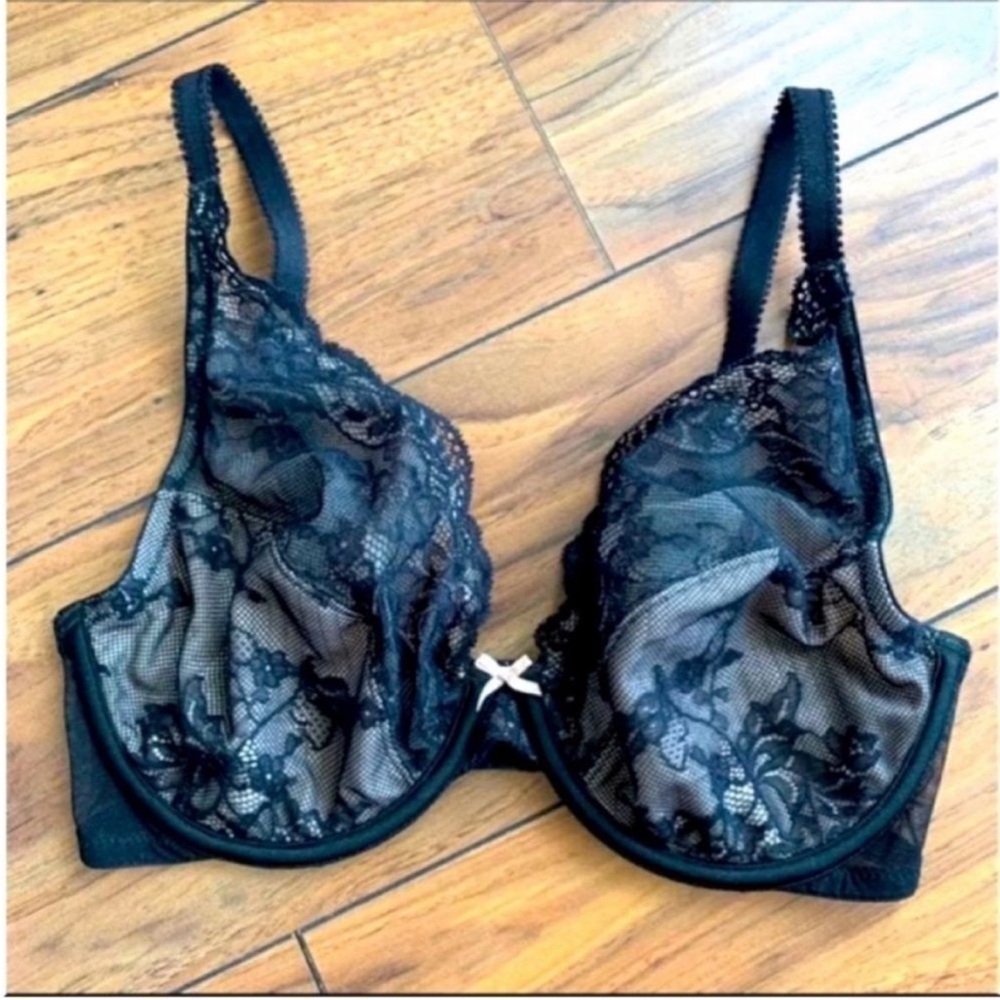 Gilligan & O'Malley Black Lace Underwire Bra